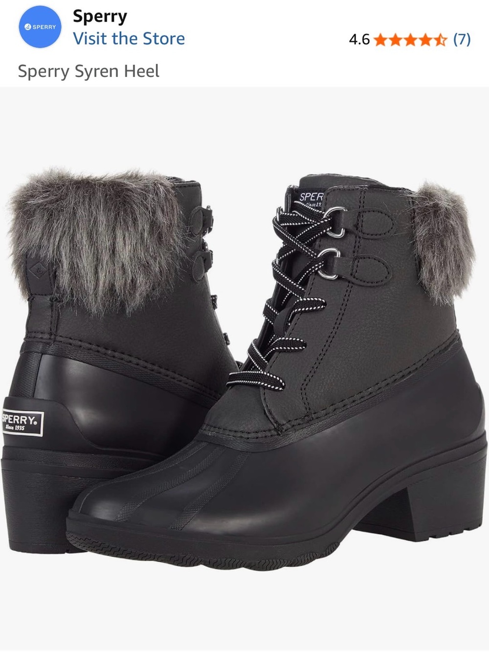 Sperry Syren Winter Duck Heeled Boots